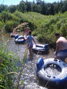 Having fun at the river